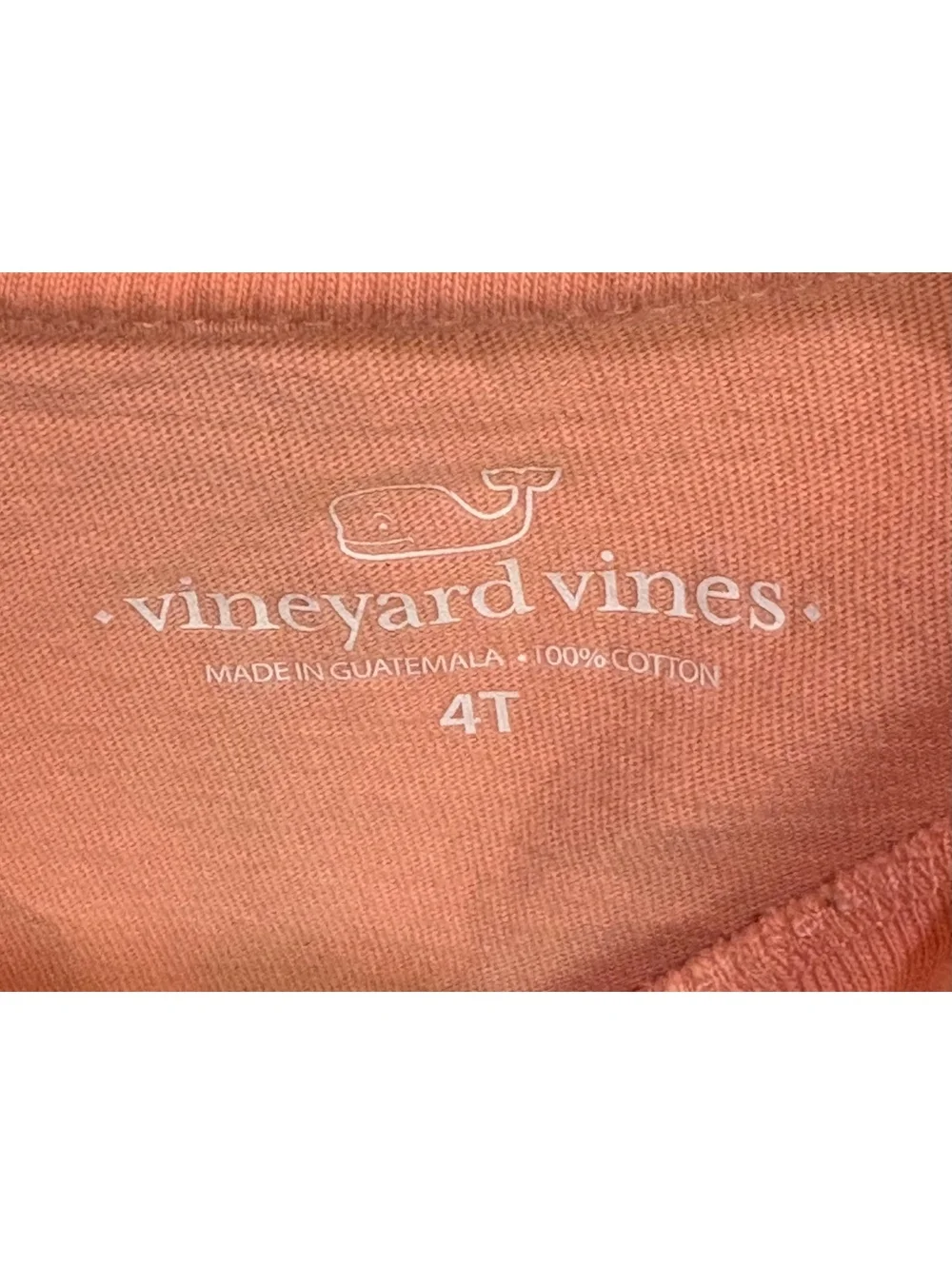 Vineyard Vines Toddler Girl’s Long Sleeve Autumn Orange Cotton T-Shirt Size 4T